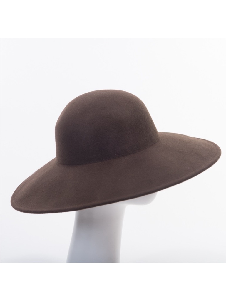 Westerlind Brown Round Crown Blocked Untrimmed Felt Hat Blank Base